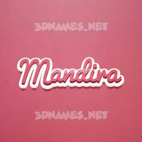 mandira in Red Scribble style - 3D name wallpaper