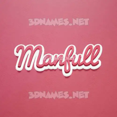 manfull in Red Scribble style - 3D name wallpaper manfull in Red Scribble style - 3D name wallpaper