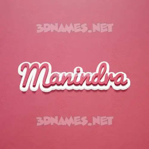 manindra in Red Scribble style - 3D name wallpaper