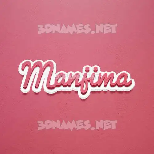 manjima in Red Scribble style - 3D name wallpaper