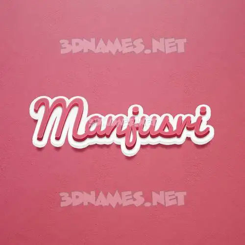 manjusri in Red Scribble style - 3D name wallpaper