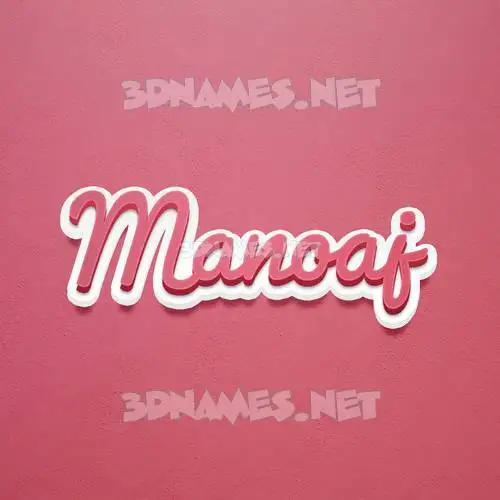manoaj in Red Scribble style - 3D name wallpaper