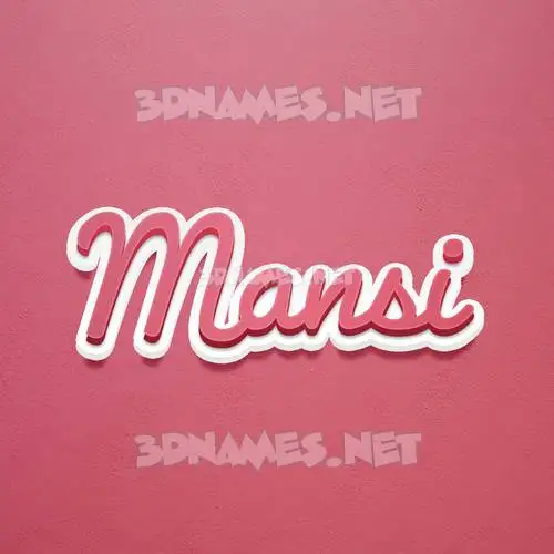 mansi in Red Scribble style - 3D name wallpaper