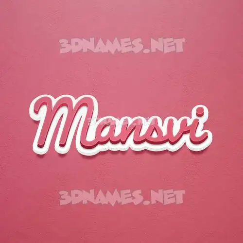 mansvi in Red Scribble style - 3D name wallpaper mansvi in Red Scribble style - 3D name wallpaper