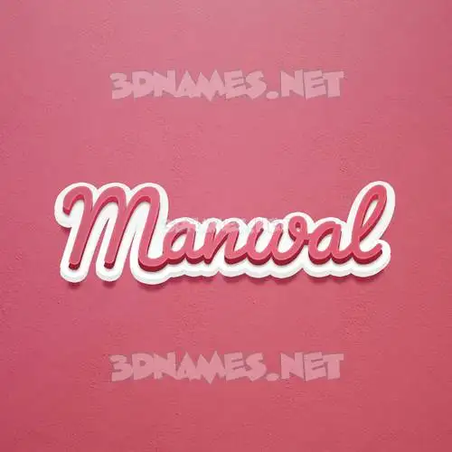manwal in Red Scribble style - 3D name wallpaper