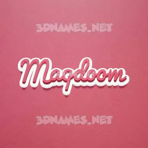maqdoom in Red Scribble style - 3D name wallpaper maqdoom in Red Scribble style - 3D name wallpaper