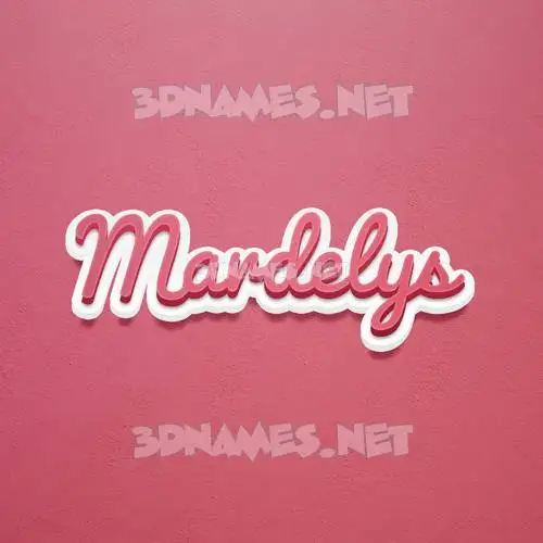 mardelys in Red Scribble style - 3D name wallpaper