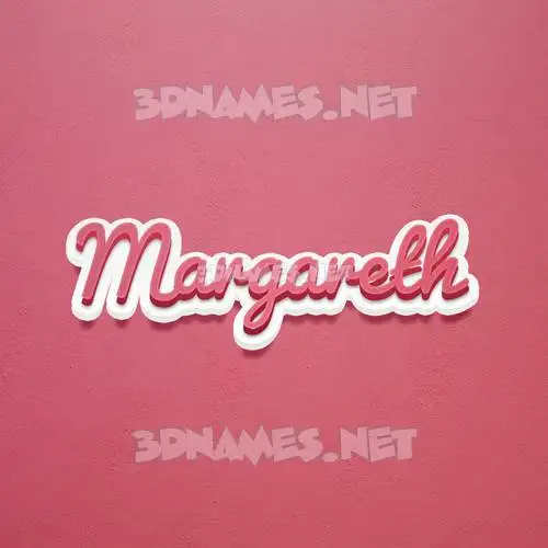 margareth in Red Scribble style - 3D name wallpaper