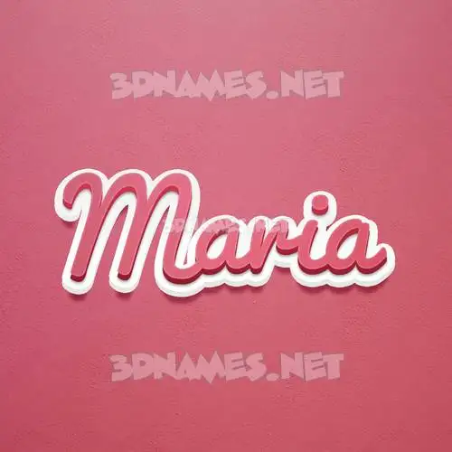 maria in Red Scribble style - 3D name wallpaper