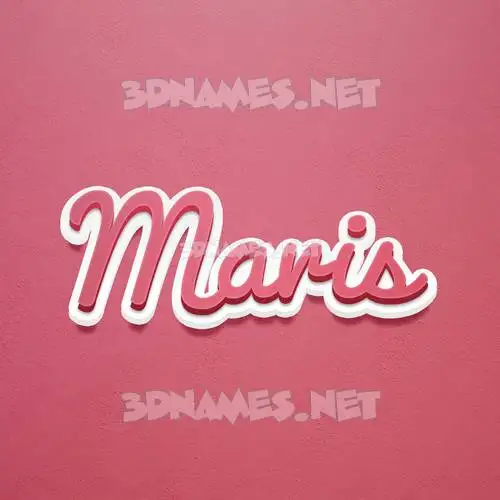 maris in Red Scribble style - 3D name wallpaper