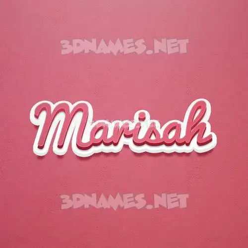marisah in Red Scribble style - 3D name wallpaper