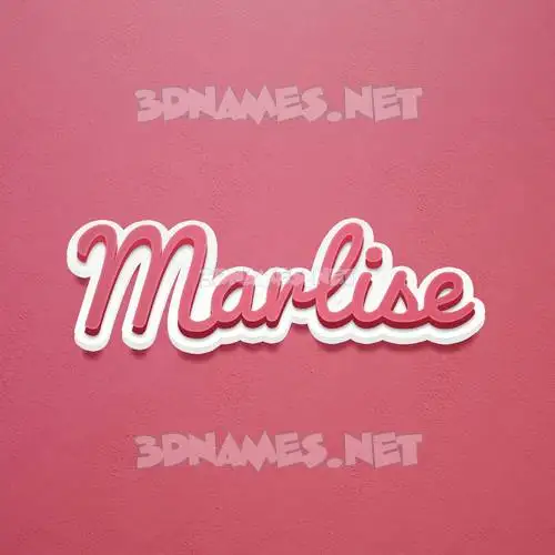 marlise in Red Scribble style - 3D name wallpaper