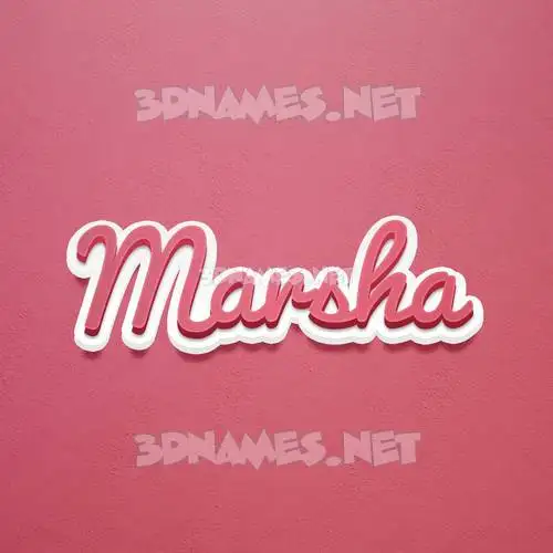 marsha in Red Scribble style - 3D name wallpaper