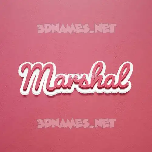 marshal in Red Scribble style - 3D name wallpaper