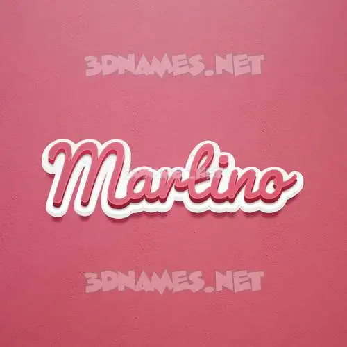 martino in Red Scribble style - 3D name wallpaper