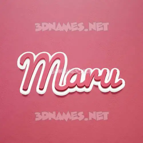 maru in Red Scribble style - 3D name wallpaper maru in Red Scribble style - 3D name wallpaper