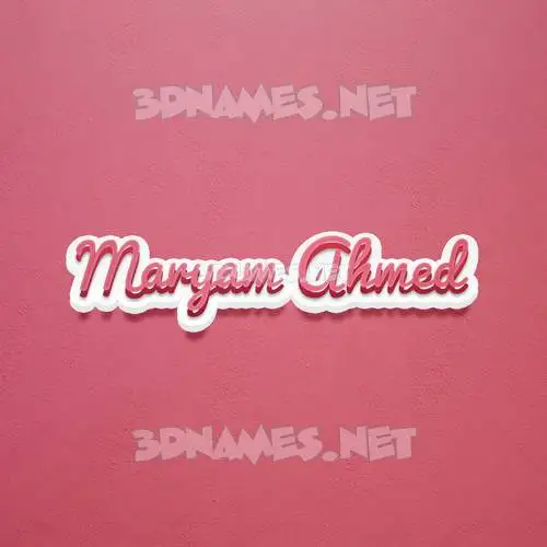 maryam ahmed in Red Scribble style - 3D name wallpaper maryam ahmed in Red Scribble style - 3D name wallpaper