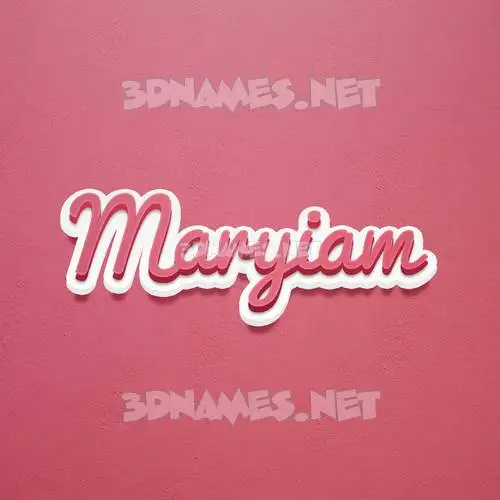 maryiam in Red Scribble style - 3D name wallpaper