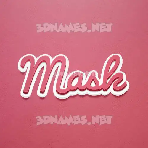 mask in Red Scribble style - 3D name wallpaper mask in Red Scribble style - 3D name wallpaper