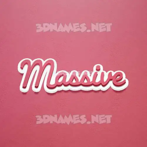 massive in Red Scribble style - 3D name wallpaper massive in Red Scribble style - 3D name wallpaper