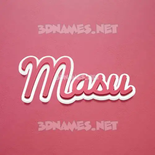 masu in Red Scribble style - 3D name wallpaper masu in Red Scribble style - 3D name wallpaper