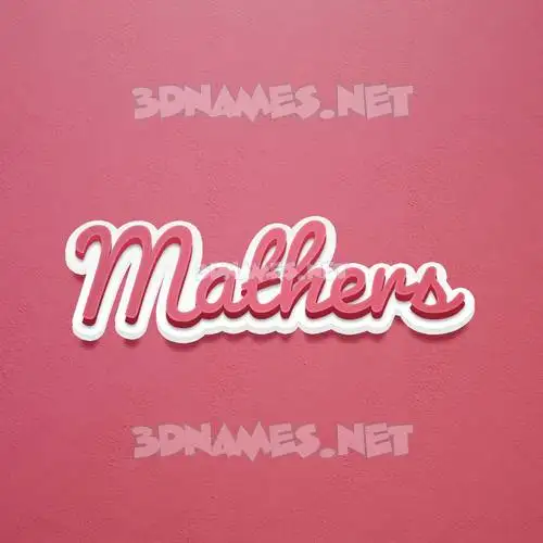 mathers in Red Scribble style - 3D name wallpaper