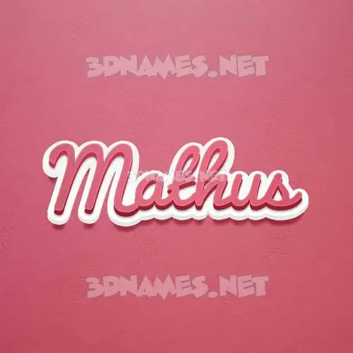 mathus in Red Scribble style - 3D name wallpaper