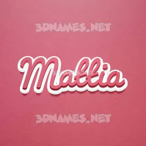 mattia in Red Scribble style - 3D name wallpaper
