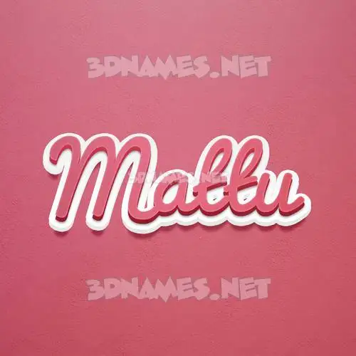 mattu in Red Scribble style - 3D name wallpaper