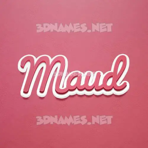 maud in Red Scribble style - 3D name wallpaper