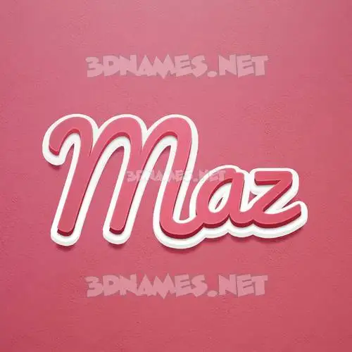 maz in Red Scribble style - 3D name wallpaper maz in Red Scribble style - 3D name wallpaper