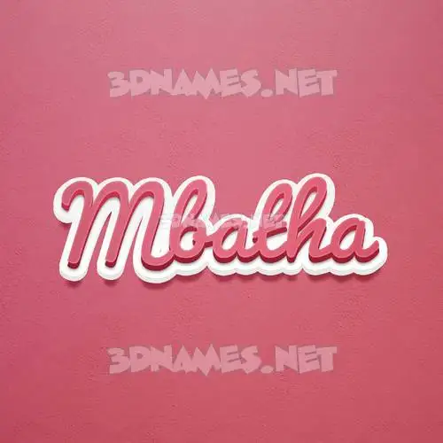 mbatha in Red Scribble style - 3D name wallpaper mbatha in Red Scribble style - 3D name wallpaper