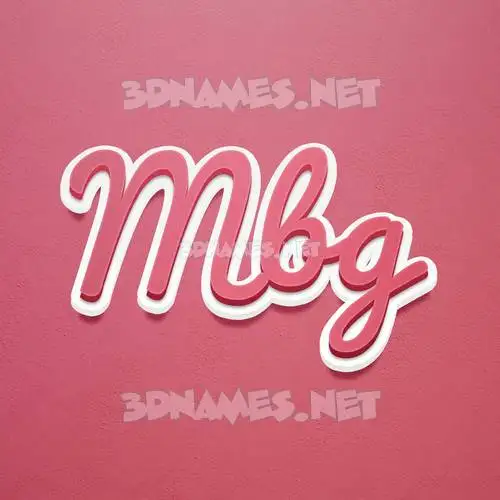 mbg in Red Scribble style - 3D name wallpaper mbg in Red Scribble style - 3D name wallpaper