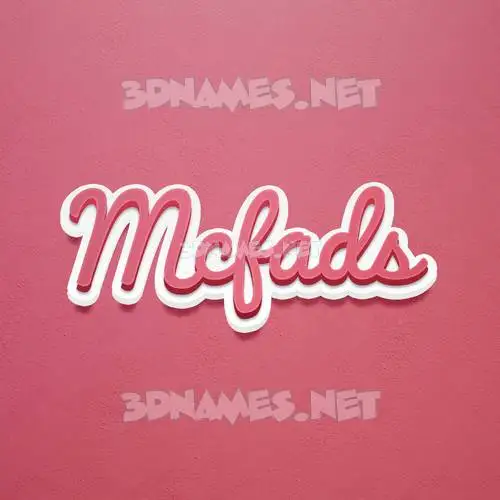 mcfads in Red Scribble style - 3D name wallpaper mcfads in Red Scribble style - 3D name wallpaper