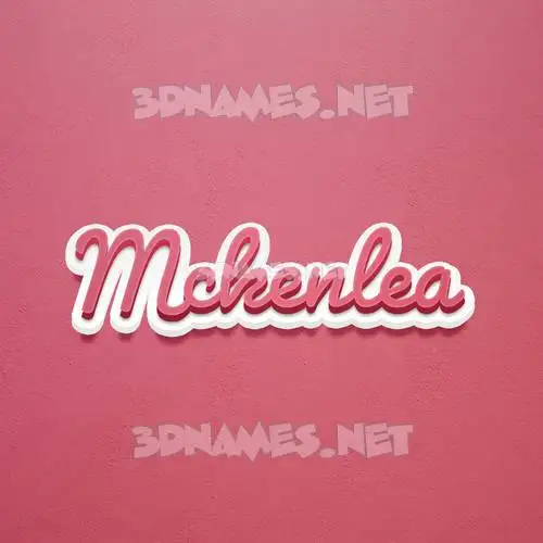 mckenlea in Red Scribble style - 3D name wallpaper