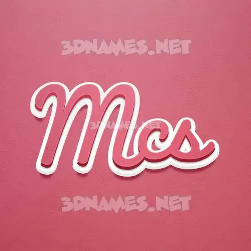 mcs in Red Scribble style - 3D name wallpaper