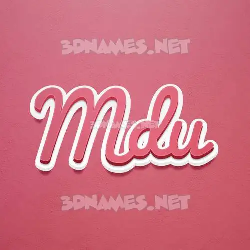mdu in Red Scribble style - 3D name wallpaper mdu in Red Scribble style - 3D name wallpaper
