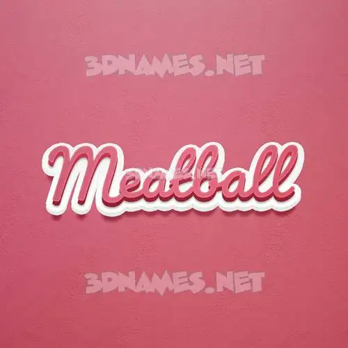 meatball in Red Scribble style - 3D name wallpaper meatball in Red Scribble style - 3D name wallpaper