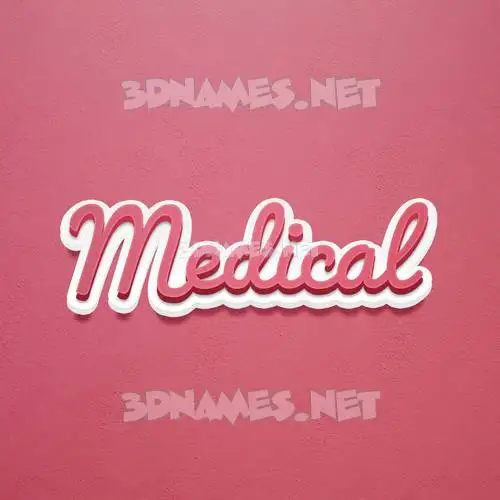 medical in Red Scribble style - 3D name wallpaper medical in Red Scribble style - 3D name wallpaper