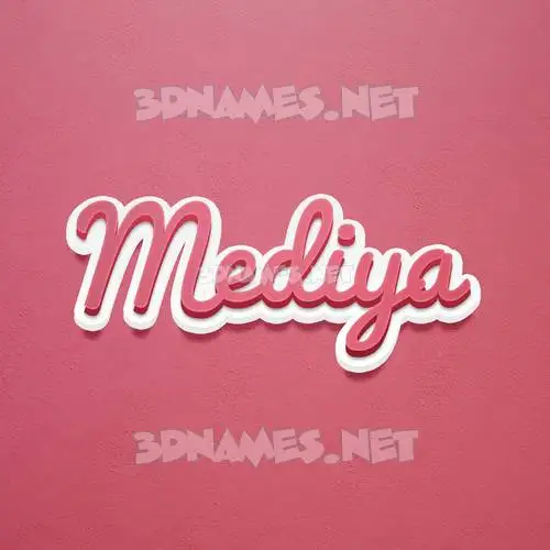 mediya in Red Scribble style - 3D name wallpaper mediya in Red Scribble style - 3D name wallpaper