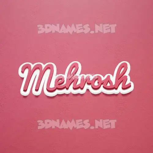 mehrosh in Red Scribble style - 3D name wallpaper