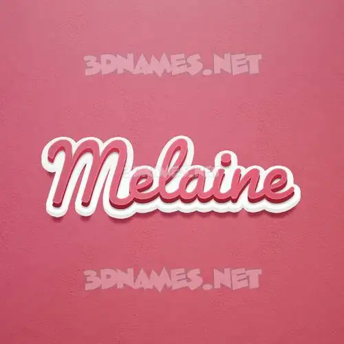 melaine in Red Scribble style - 3D name wallpaper