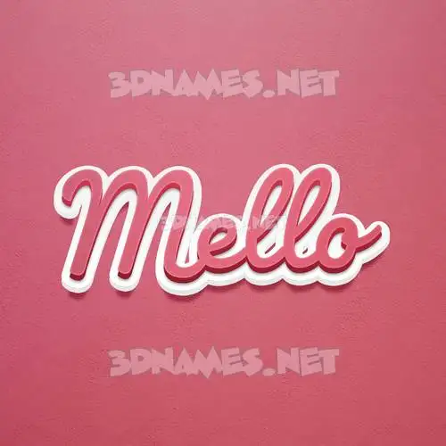 mello in Red Scribble style - 3D name wallpaper mello in Red Scribble style - 3D name wallpaper