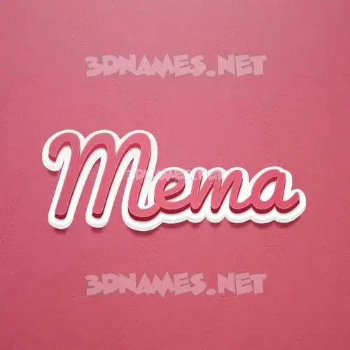 mema in Red Scribble style - 3D name wallpaper mema in Red Scribble style - 3D name wallpaper