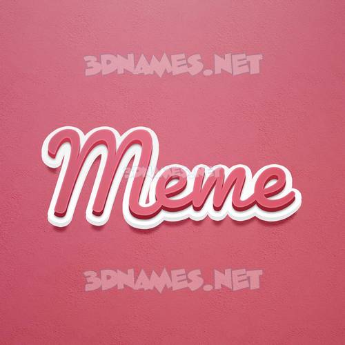 Preview of Red Scribble 3D name for "meme"