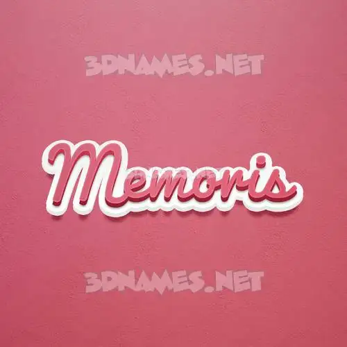 memoris in Red Scribble style - 3D name wallpaper memoris in Red Scribble style - 3D name wallpaper