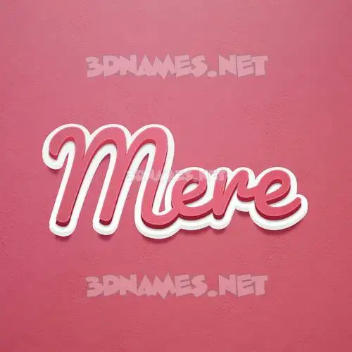 mere in Red Scribble style - 3D name wallpaper mere in Red Scribble style - 3D name wallpaper