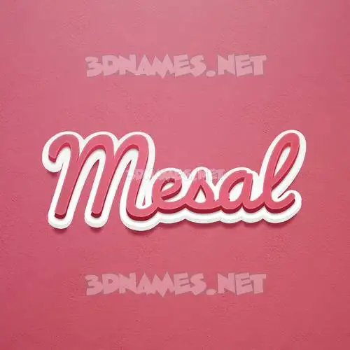 mesal in Red Scribble style - 3D name wallpaper mesal in Red Scribble style - 3D name wallpaper
