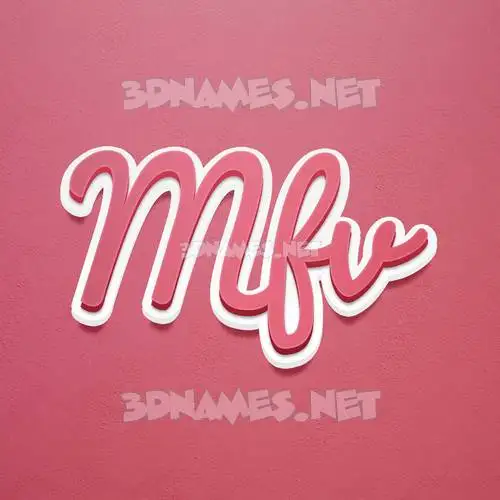 mfv in Red Scribble style - 3D name wallpaper mfv in Red Scribble style - 3D name wallpaper