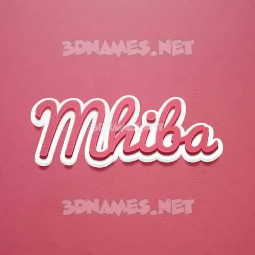 mhiba in Red Scribble style - 3D name wallpaper mhiba in Red Scribble style - 3D name wallpaper